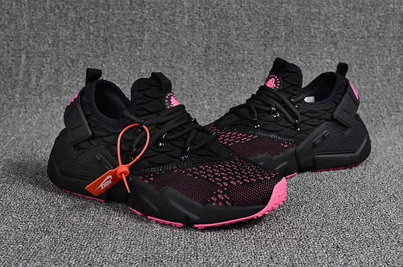 Nike Air Huarache 6 Knit Black Pink Shoes For Women